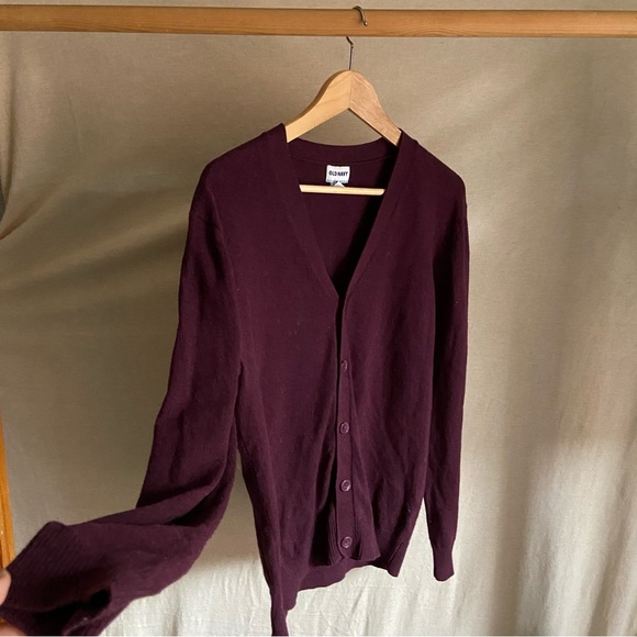 Maroon Button Down Cardigan/Shirt - Picture 4 of 5